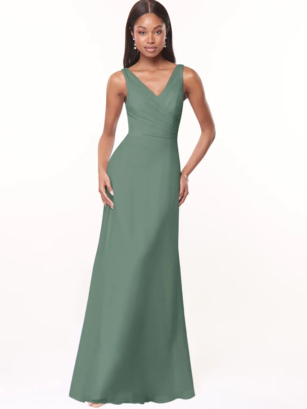 Azazie Nala
Eucalyptus A-Line Pleated Chiffon Dress